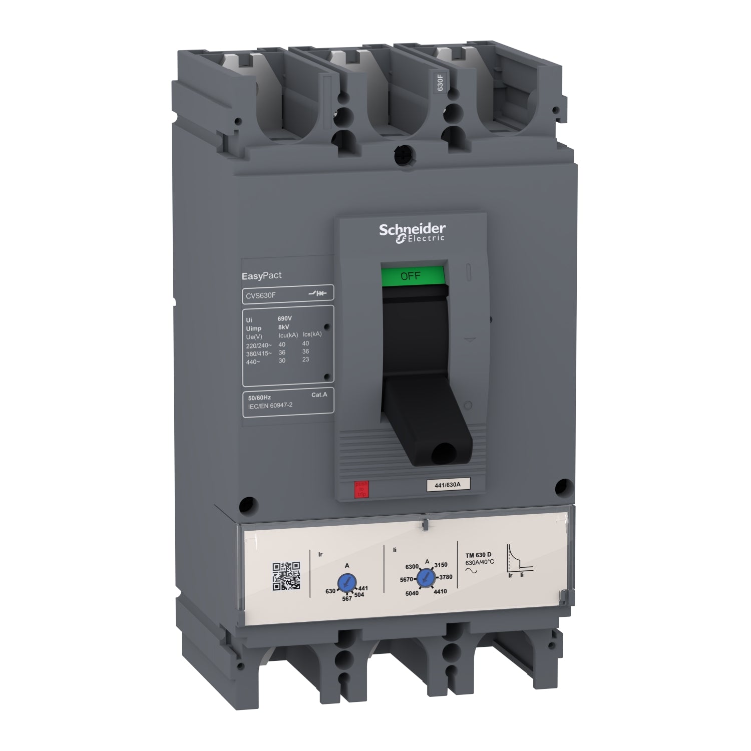 Interruptor termomagnético EasyPact CVS 36kA TMD 3P 3d 320A
