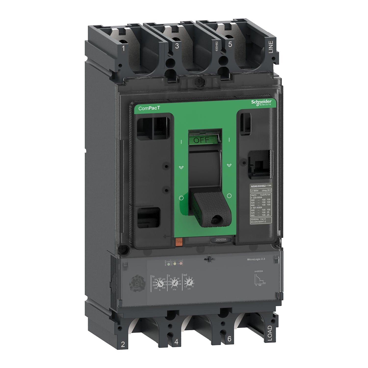 Interruptor Automático ComPacT NSX400H MicroLogic 2.3 400 A 3P3D
