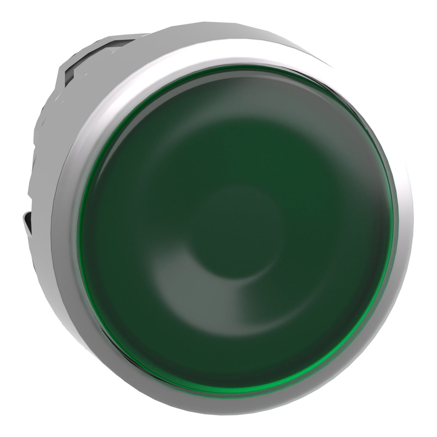 Cabezal de pulsador luminoso verde Ø 22mm