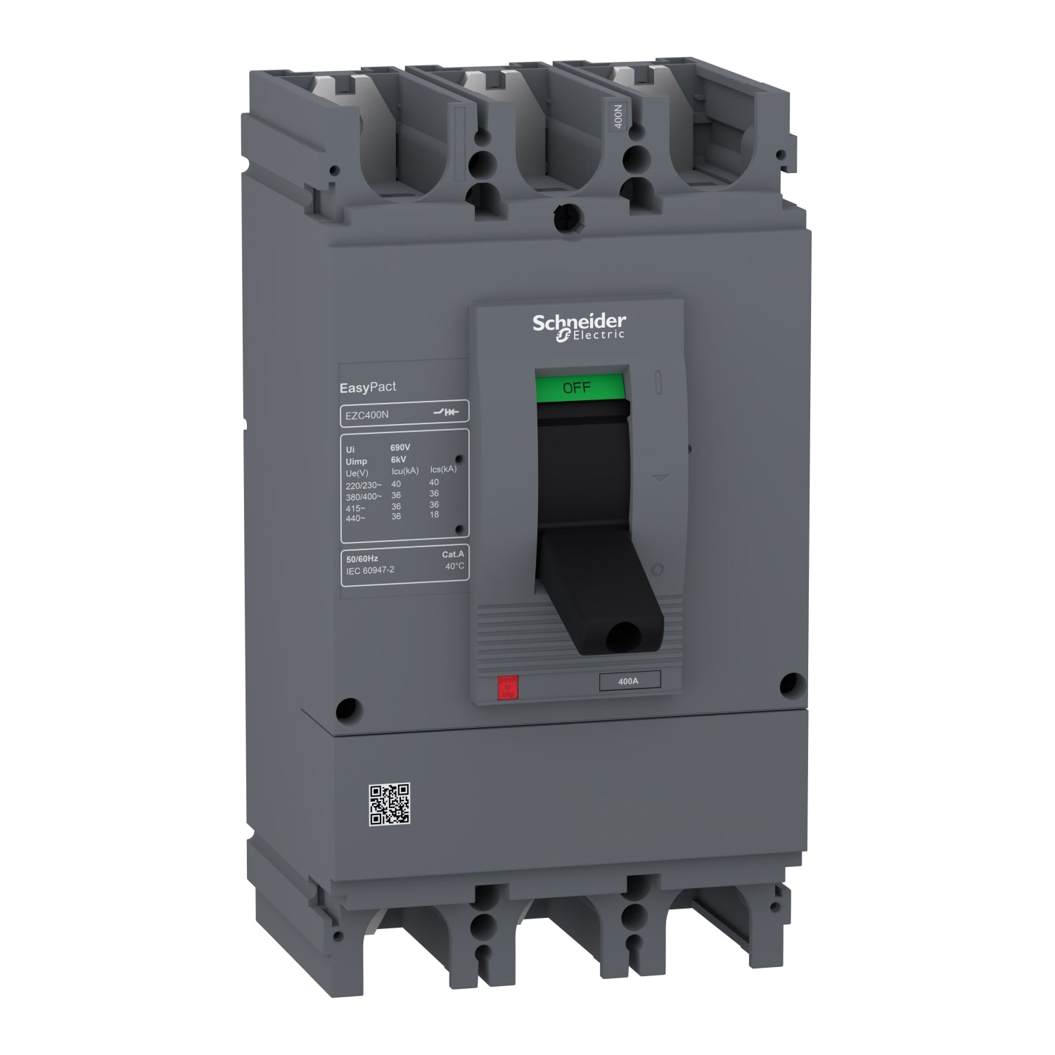 Interruptor Automático Fijo EasyPact EZC400N TMD 400 A 3P3D