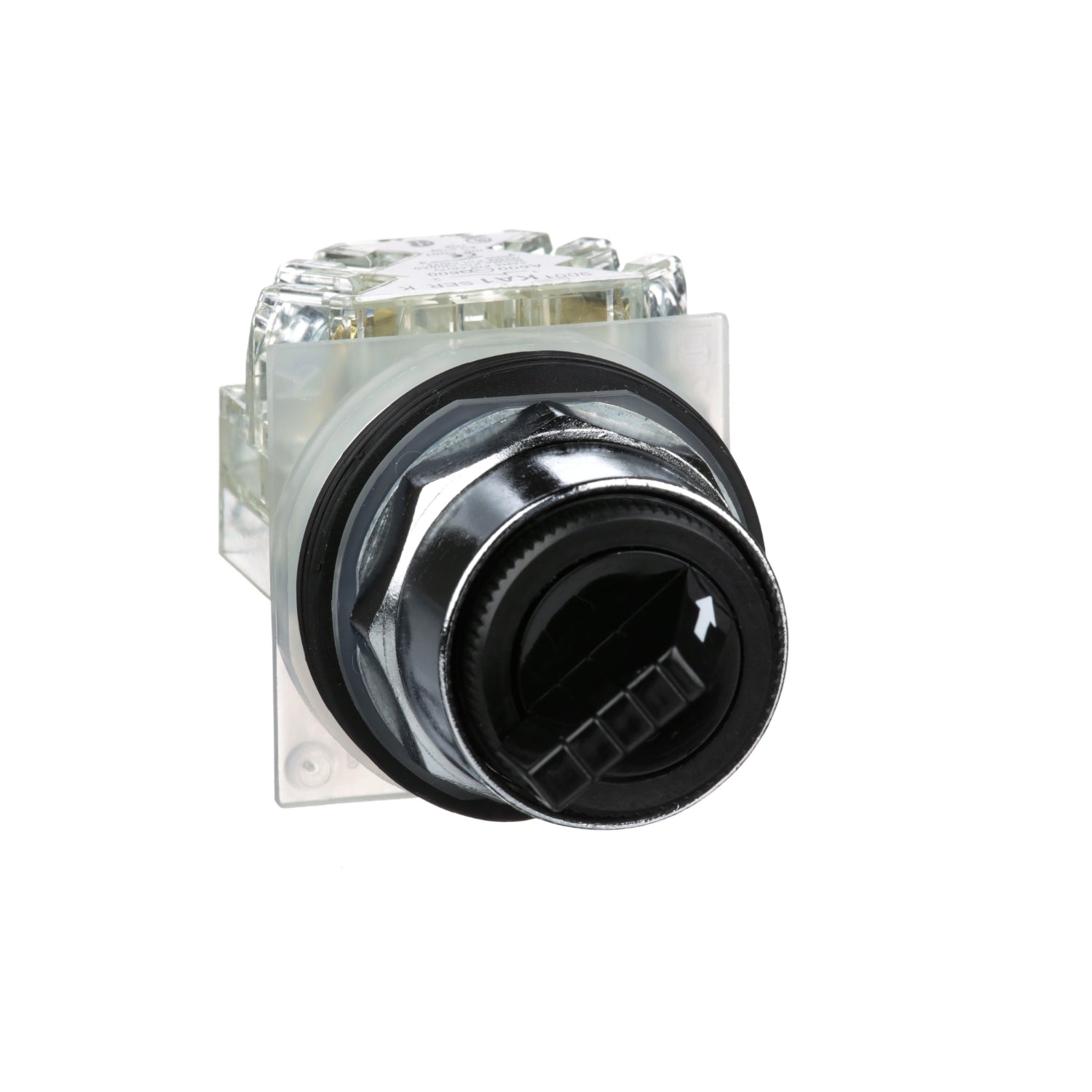 Interruptor selector negro Ø 30mm