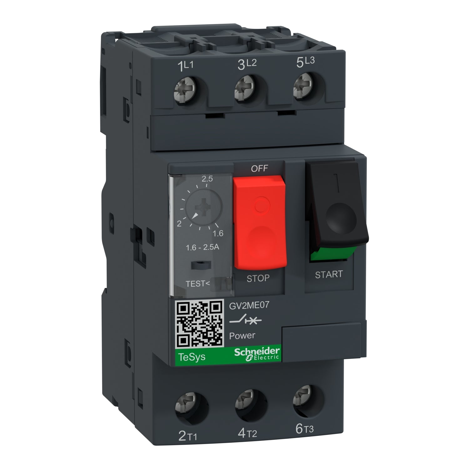 Guardamotor Termomagnético TeSys GV2 AC-3 1.6-2.5A 100kA 3P3D