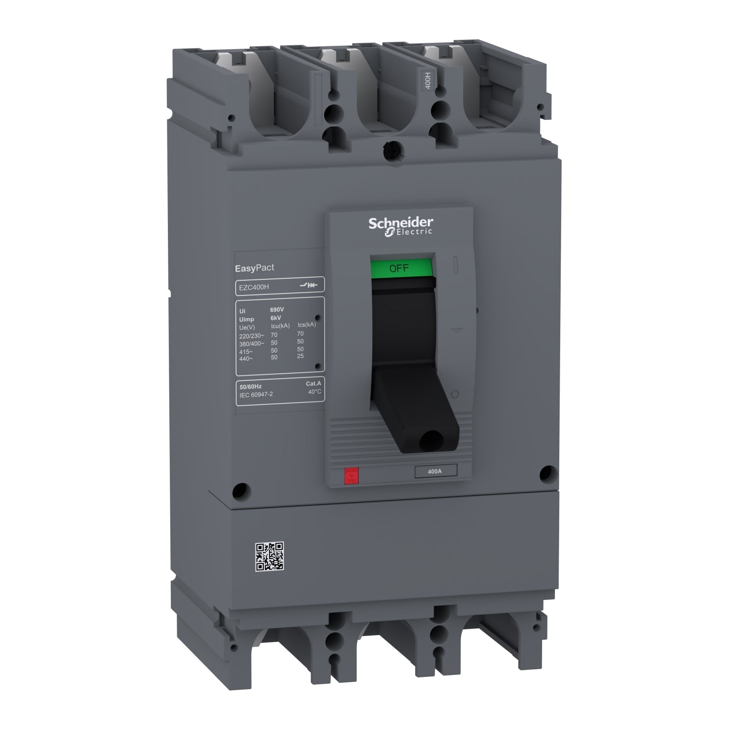 Interruptor Automático Fijo EasyPact EZC400H TMD 350 A 3P3D