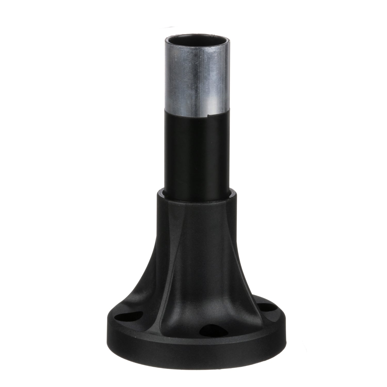tubo de soporte + base de fijación 1=80 mm - aluminio negro - XVB