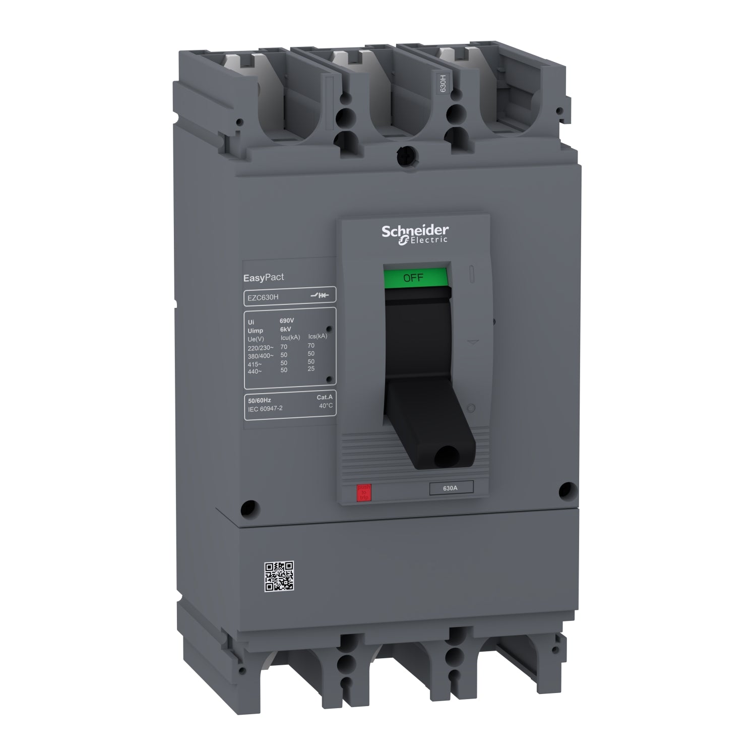 Interruptor Automático Fijo EasyPact EZC630H TMD 600 A 3P3D