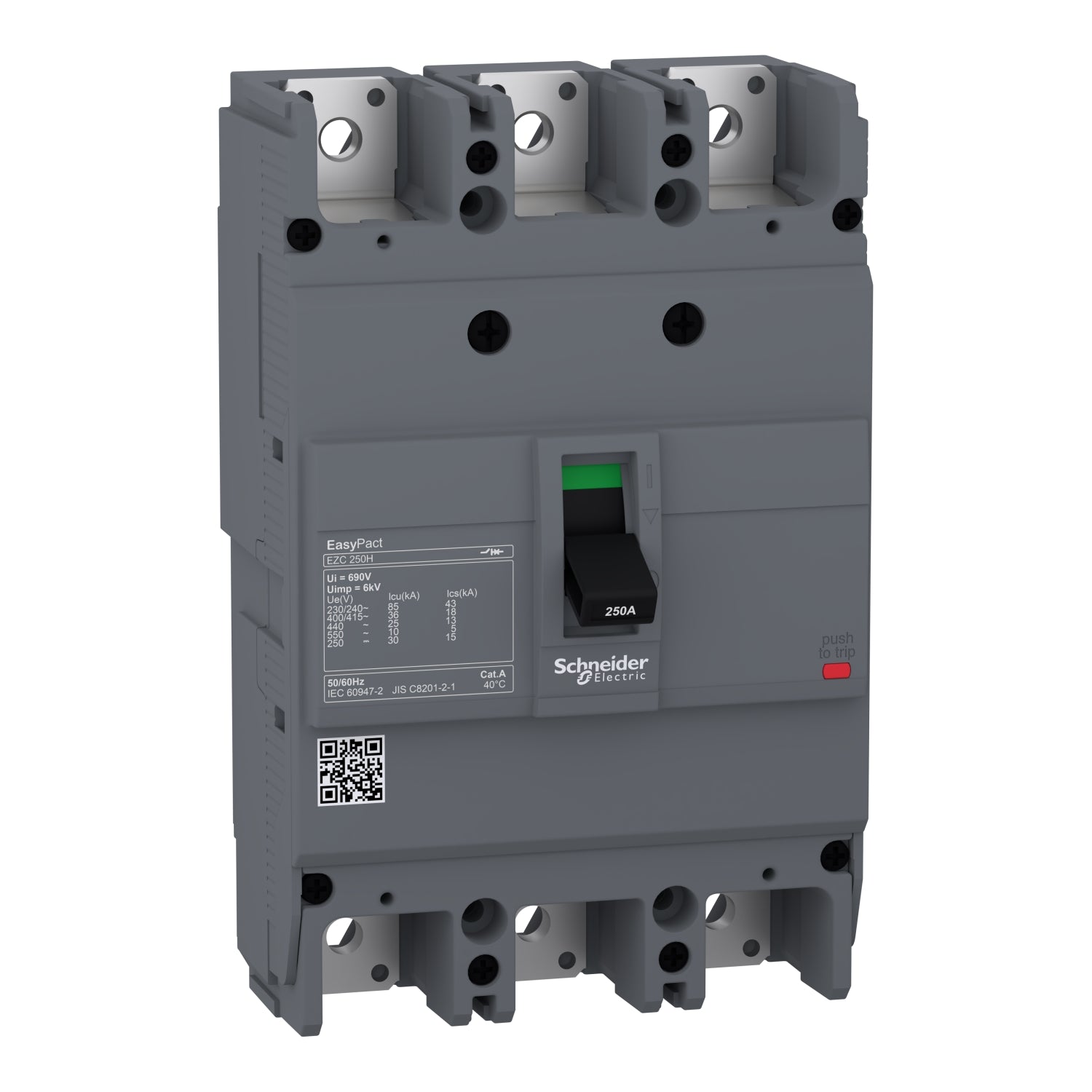 Interruptor Automático Fijo EasyPact EZC250H TMD 250 A 3P3D