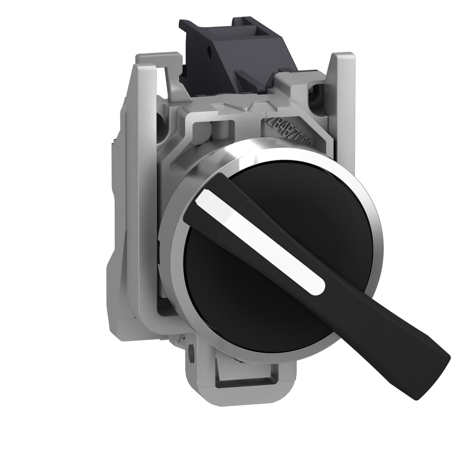 Interruptor selector negro Ø 22mm