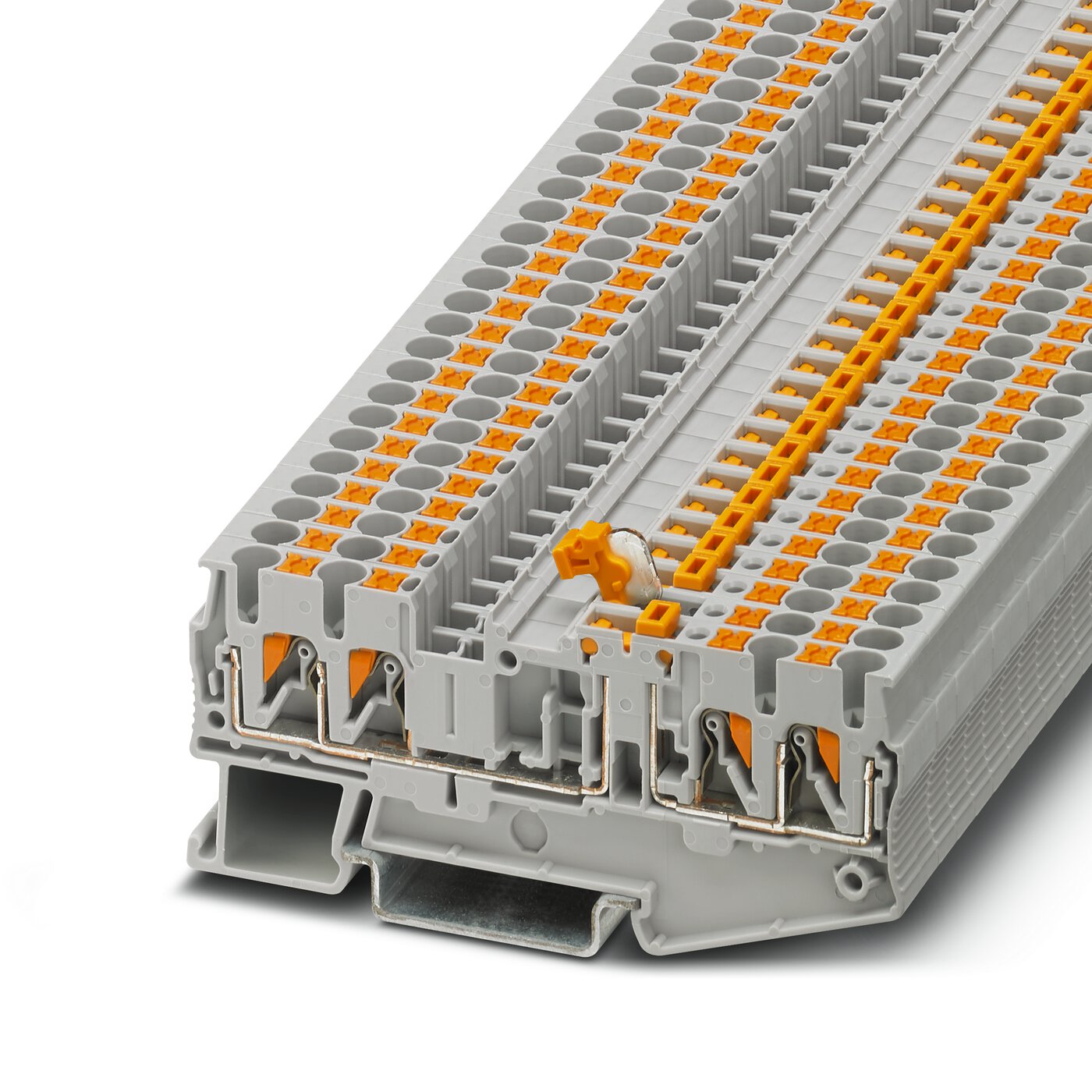 Bornes de Paso de tecnología Push-in -Serie PT.
 [Calibres inferiores a 16 mm2 / 6 AWG]