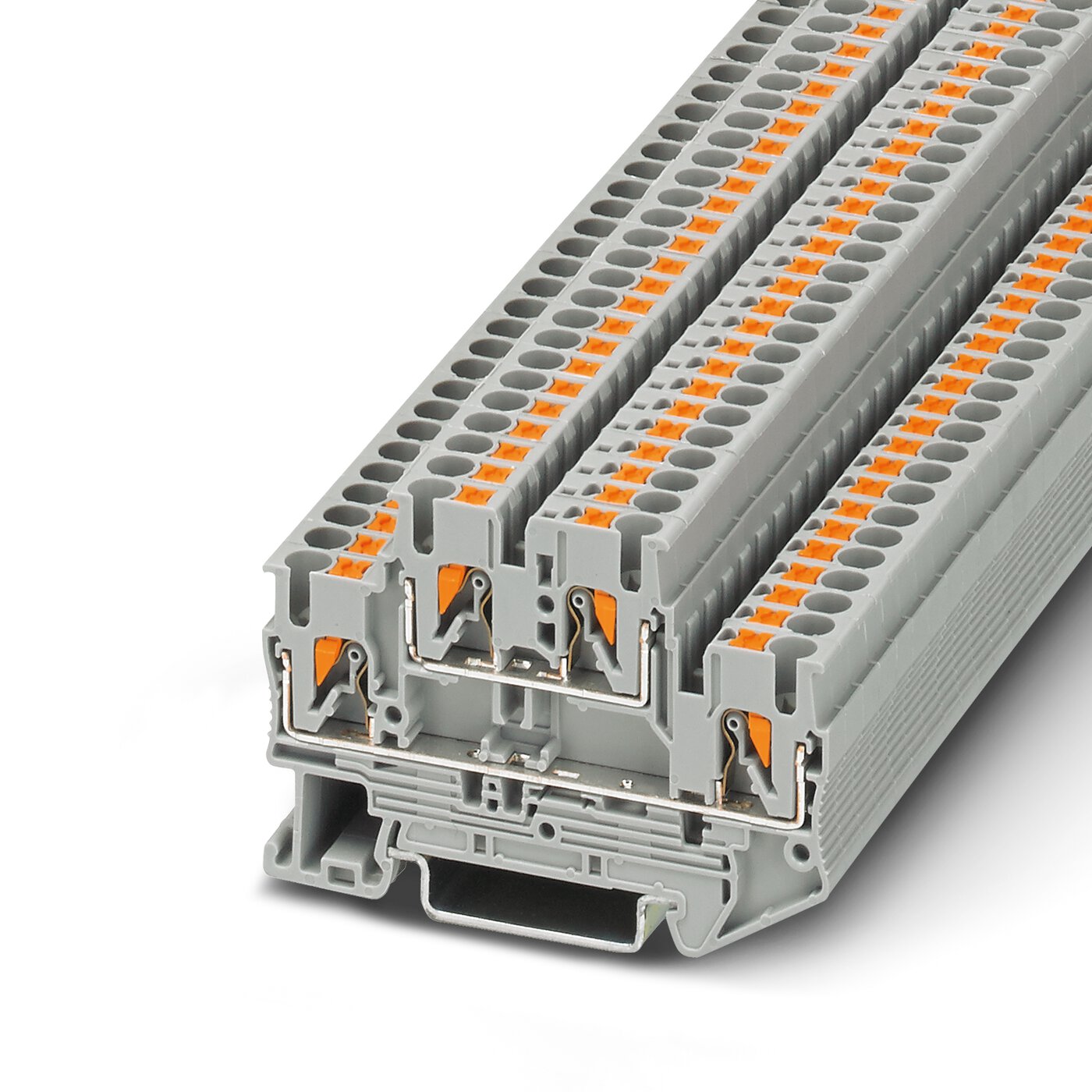 Bornes de Paso de tecnología Push-in -Serie PT.
 [Calibres inferiores a 16 mm2 / 6 AWG]