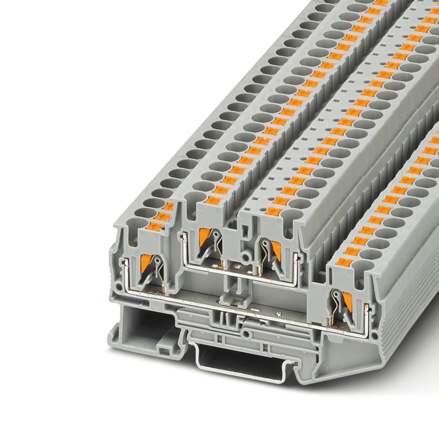 Bornes de Paso de tecnología Push-in -Serie PT.
 [Calibres inferiores a 16 mm2 / 6 AWG]