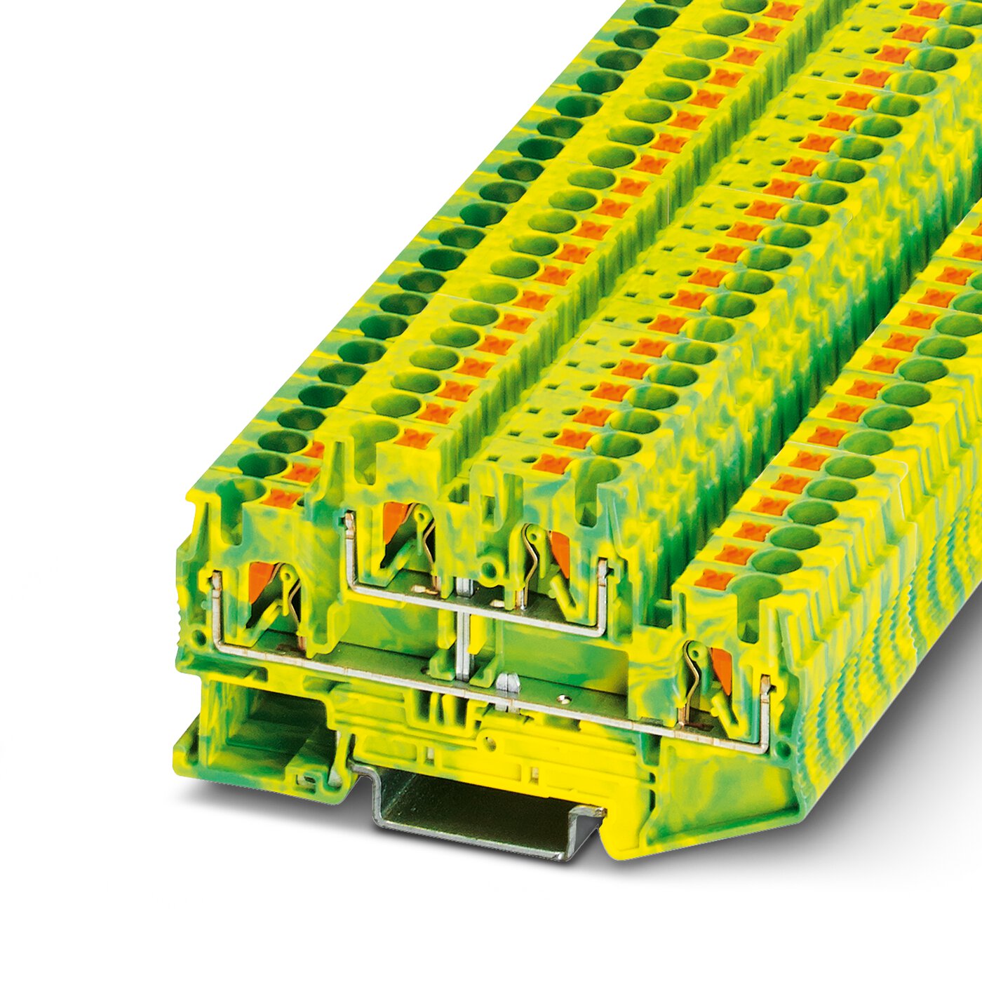 Bornes de Paso de tecnología Push-in -Serie PT.
 [Calibres inferiores a 16 mm2 / 6 AWG]