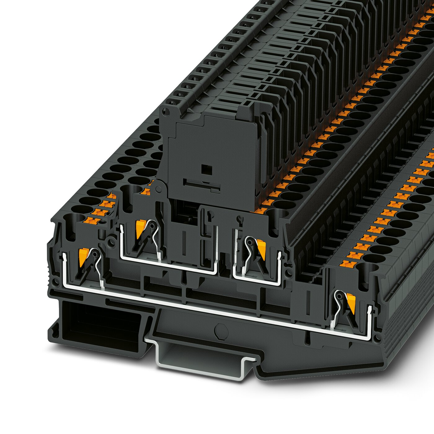 Bornes de Paso de tecnología Push-in -Serie PT.
 [Calibres inferiores a 16 mm2 / 6 AWG]