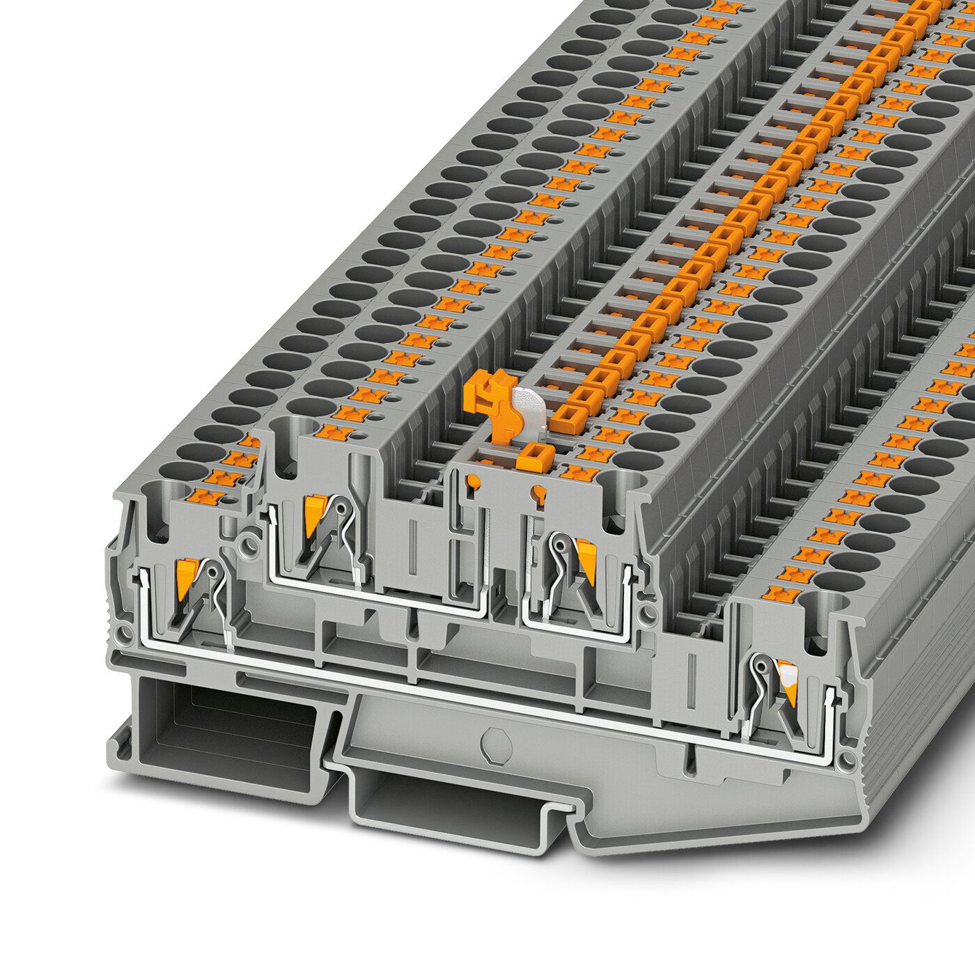 Bornes de Paso de tecnología Push-in -Serie PT.
 [Calibres inferiores a 16 mm2 / 6 AWG]