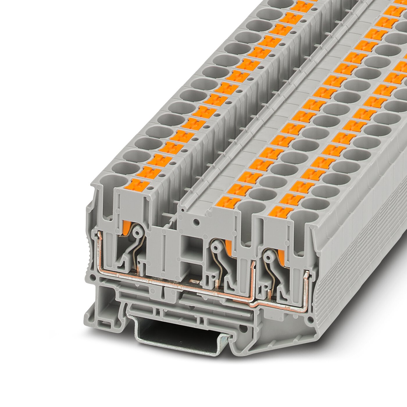 Bornes de Paso de tecnología Push-in -Serie PT.
 [Calibres inferiores a 16 mm2 / 6 AWG]