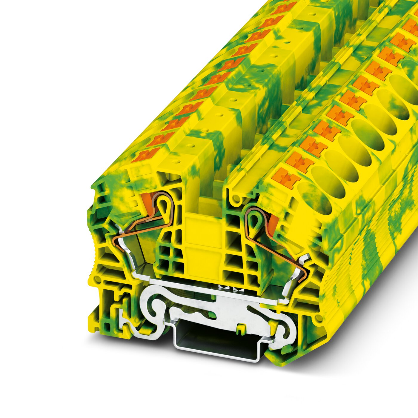 Bornes de Paso de tecnología Push-in -Serie PT.
 [Calibres inferiores a 16 mm2 / 6 AWG]