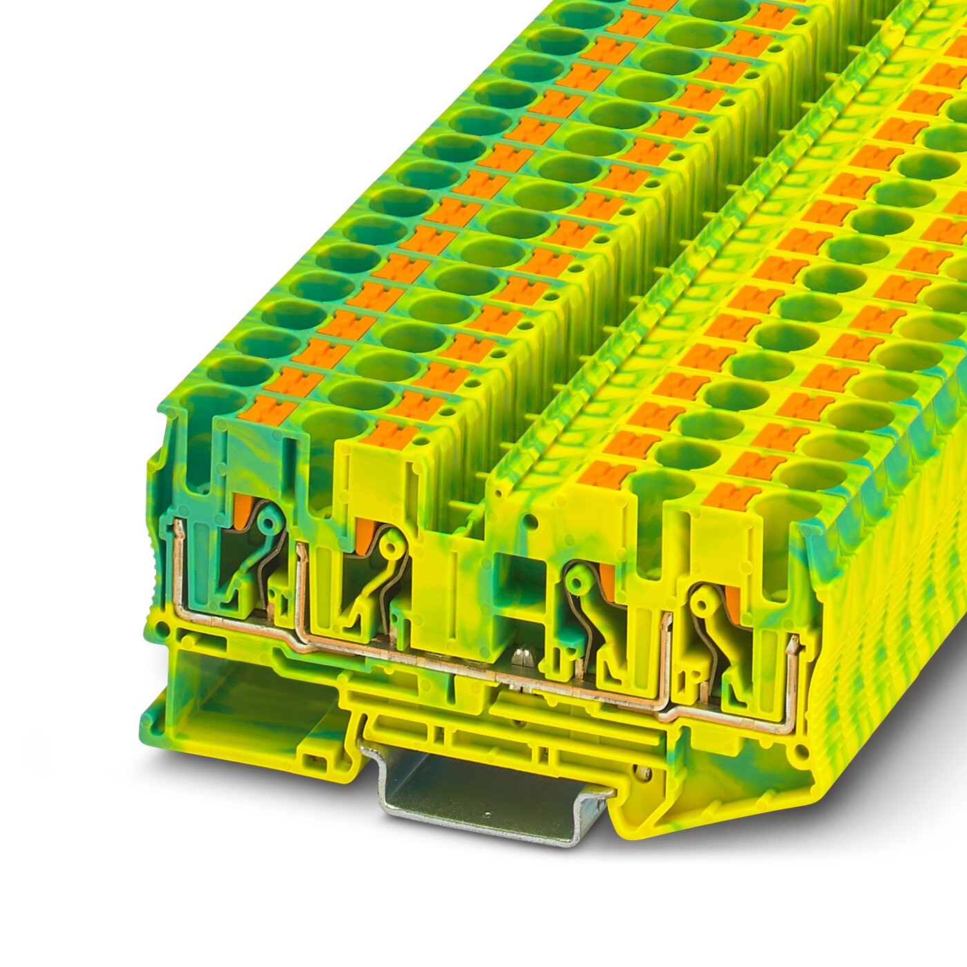 Bornes de Paso de tecnología Push-in -Serie PT.
 [Calibres inferiores a 16 mm2 / 6 AWG]