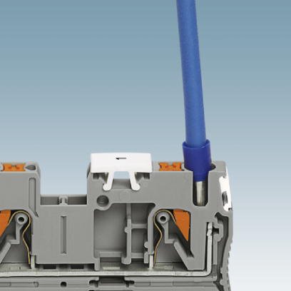 Bornes de Paso de tecnología Push-in -Serie PT.
 [Calibres inferiores a 16 mm2 / 6 AWG]